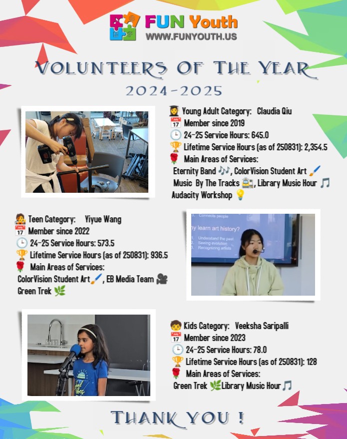 Volunteers Of The Year 2024-2025